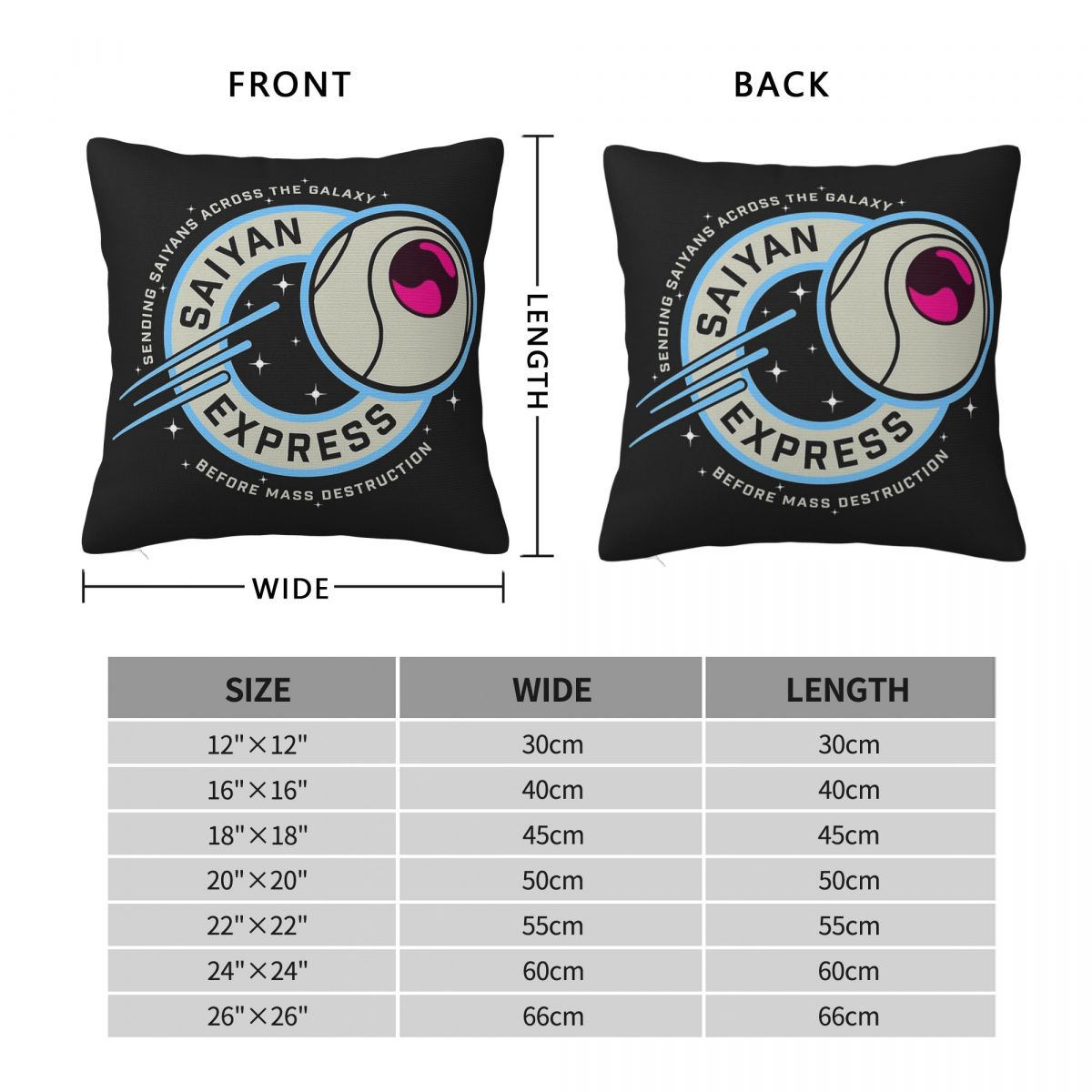 Saiyan Express Badge Pillowcas - Home Decor Express 评论和价格