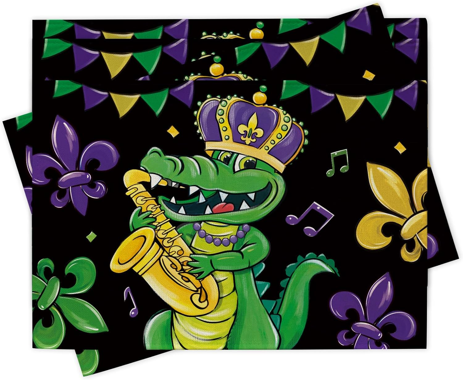 Mardi Gras Alligator Placemats - Home Decor New Orleans 评论和价格