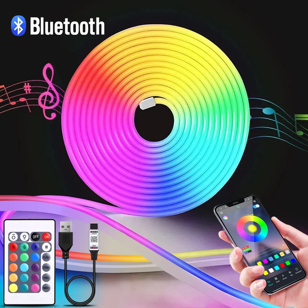 1-5m RGB LED Neon Strip Light  - Home Decor Inspo 评论和价格